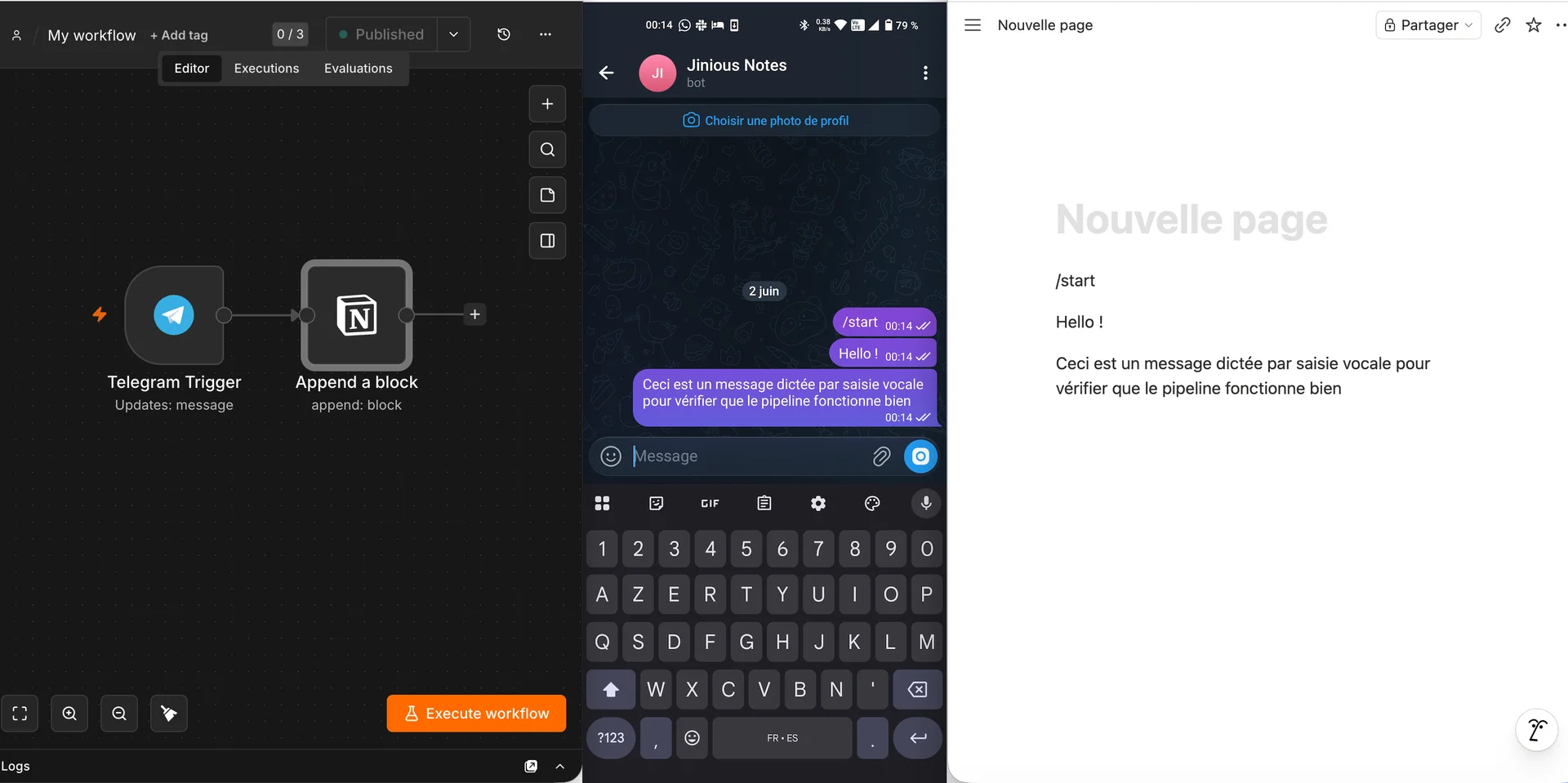 Test de la version simplifiée du pipeline